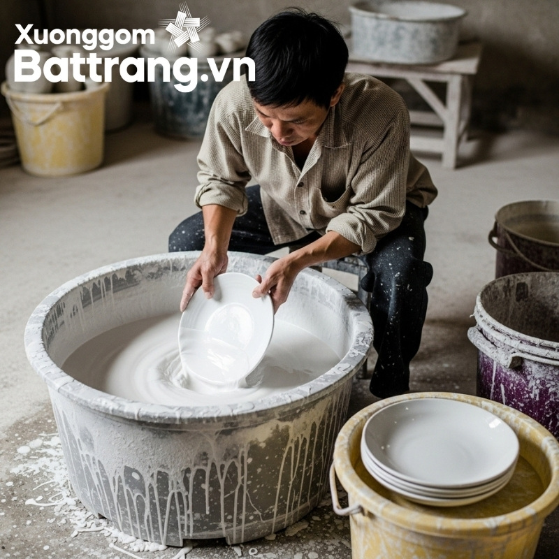 Sản xuất b&aacute;t đĩa B&aacute;t Tr&agrave;ng
