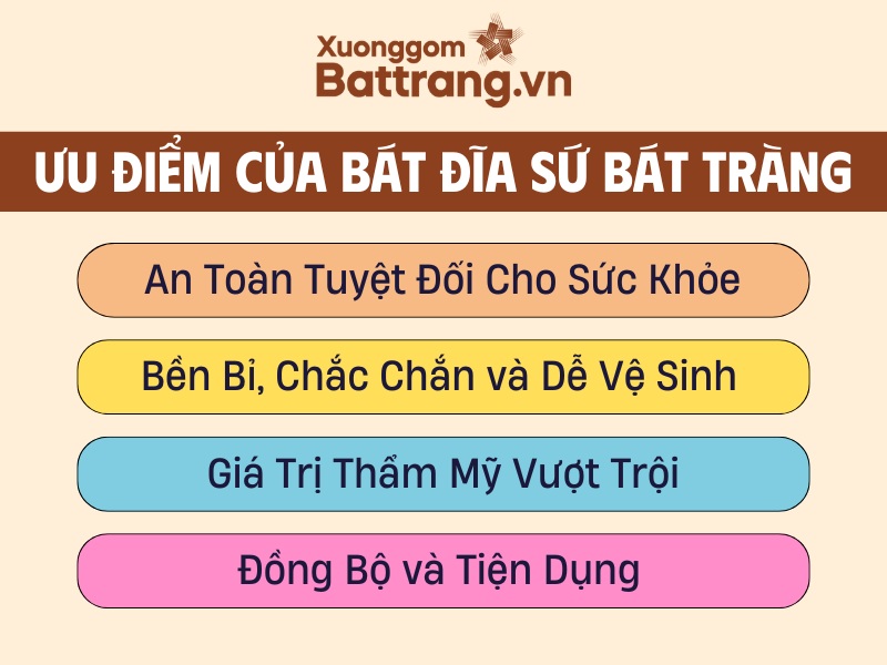 Ưu điểm của b&aacute;t đĩa B&aacute;t Tr&agrave;ng