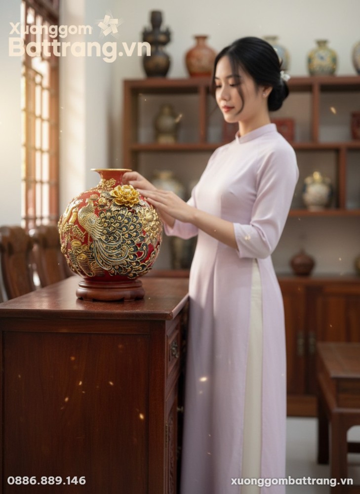 Một người phụ nữ Việt Nam trẻ tuổi, mặc &aacute;o lụa ...